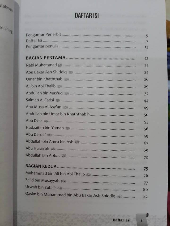 Buku Ensiklopedia Hikmah Kisah Salaf Daftar Isi