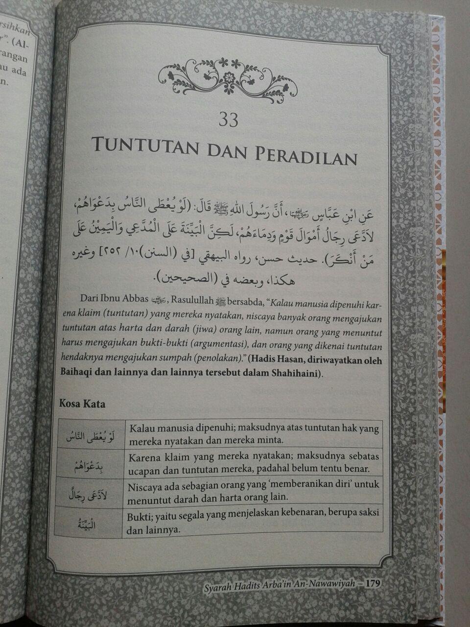 Buku Syarah Hadits Arba'in An-Nawawiyah isi 2