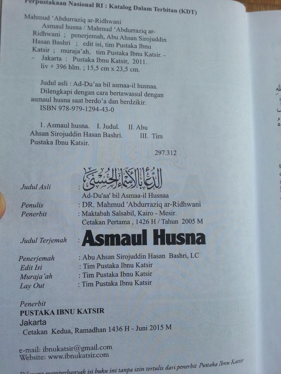 Buku Asmaul Husna isi