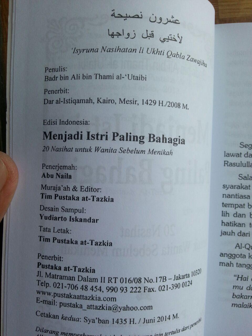 Buku Menjadi Istri Paling Bahagia isi