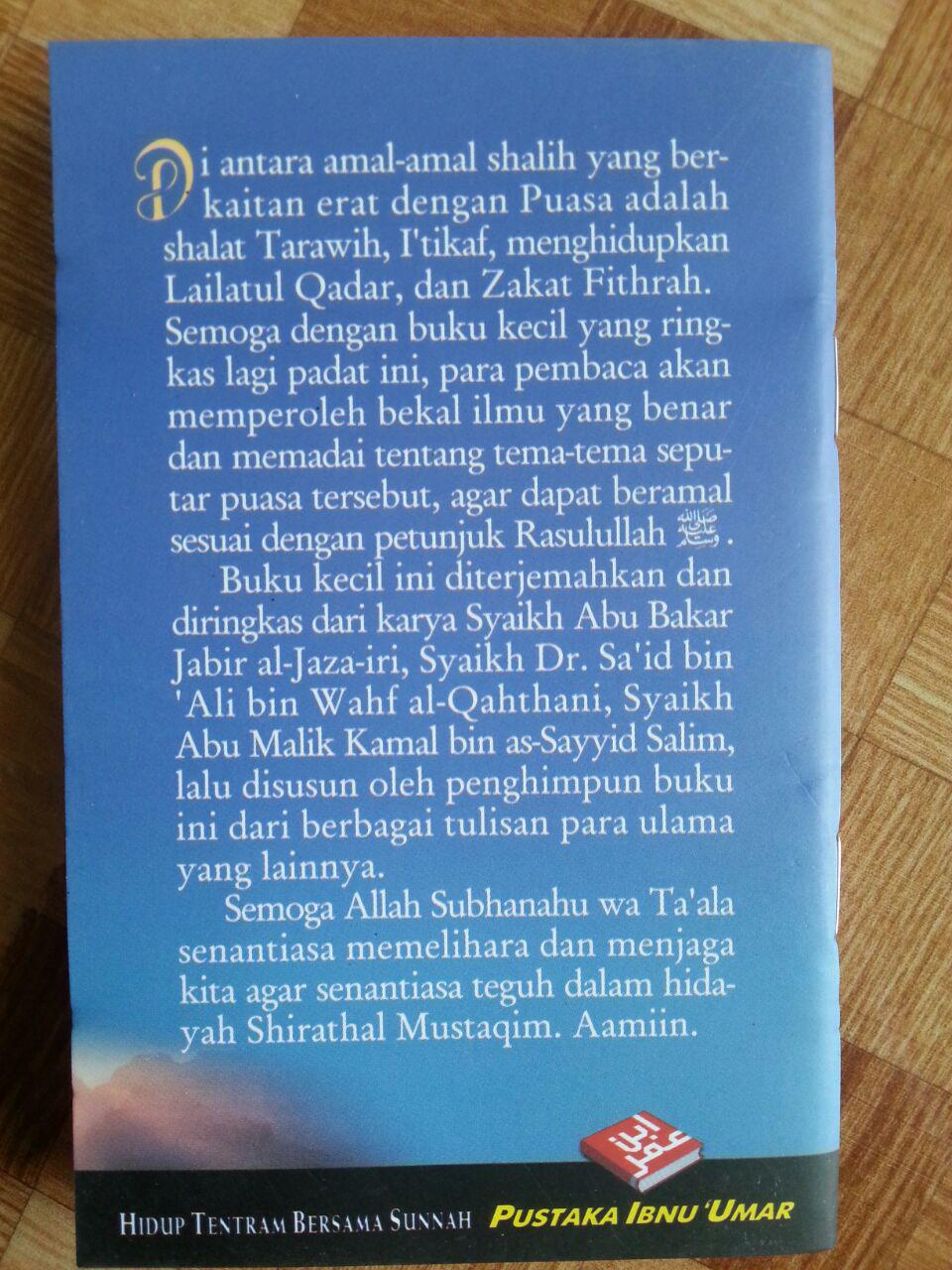 Buku Saku Tuntunan Praktis Puasa Tarawih I'tikaf Lailatul Qadar dan Zakat Fitrah cover