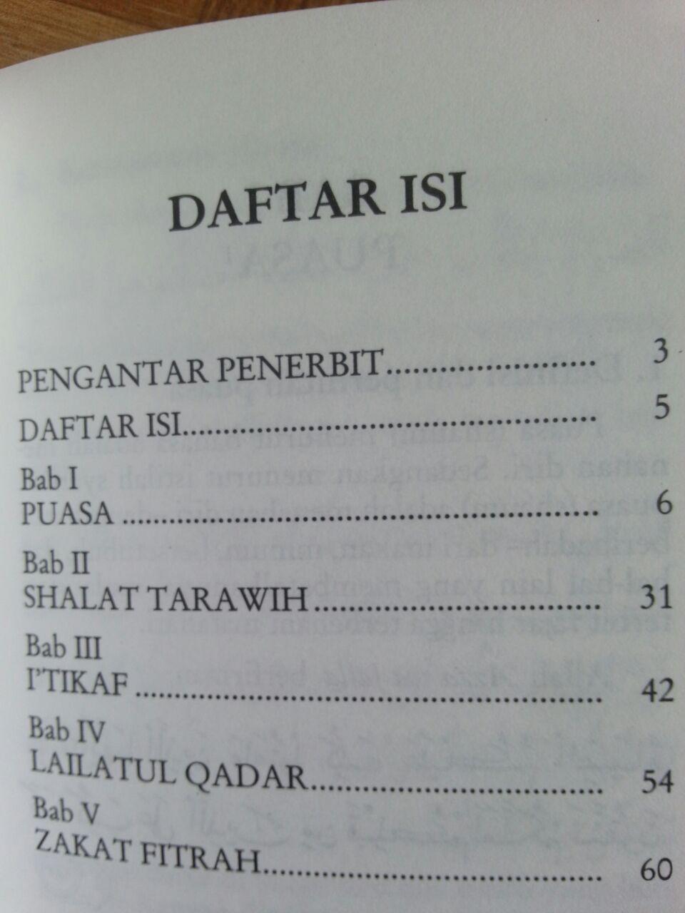 Buku Saku Tuntunan Praktis Puasa Tarawih I'tikaf Lailatul Qadar dan Zakat Fitrah isi 2