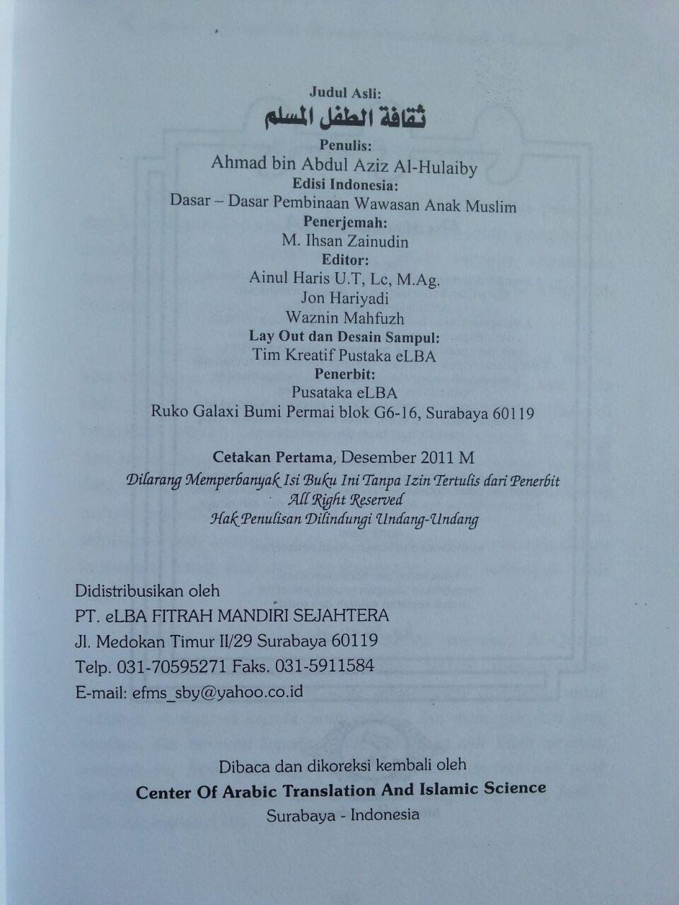 Buku Dasar-Dasar Pembinaan Wawasan Anak Muslim isi 2