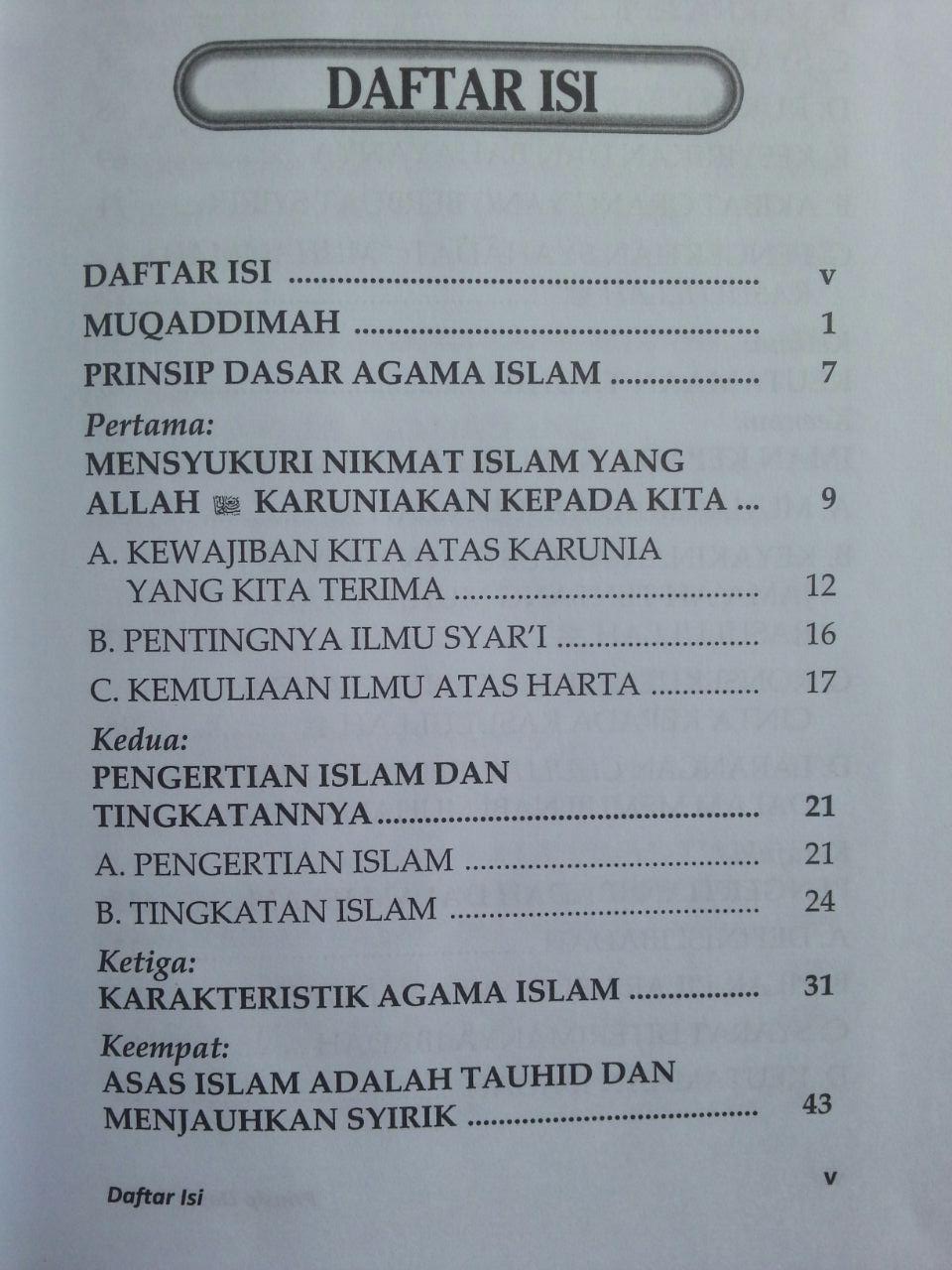 Buku Prinsip Dasar Islam Menurut Al-Qur'an Dan As-Sunnah isi 2