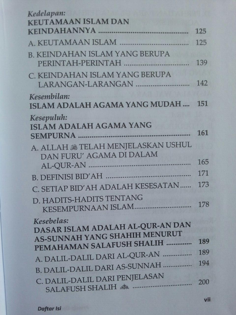 Buku Prinsip Dasar Islam Menurut Al-Qur'an Dan As-Sunnah isi