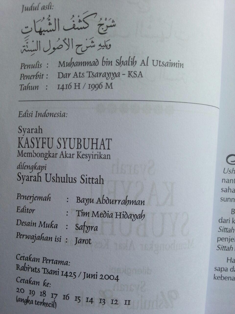 Buku Syarah Kasyfu Syubhat (Membongkar Akar Kesyirikan) isi 2