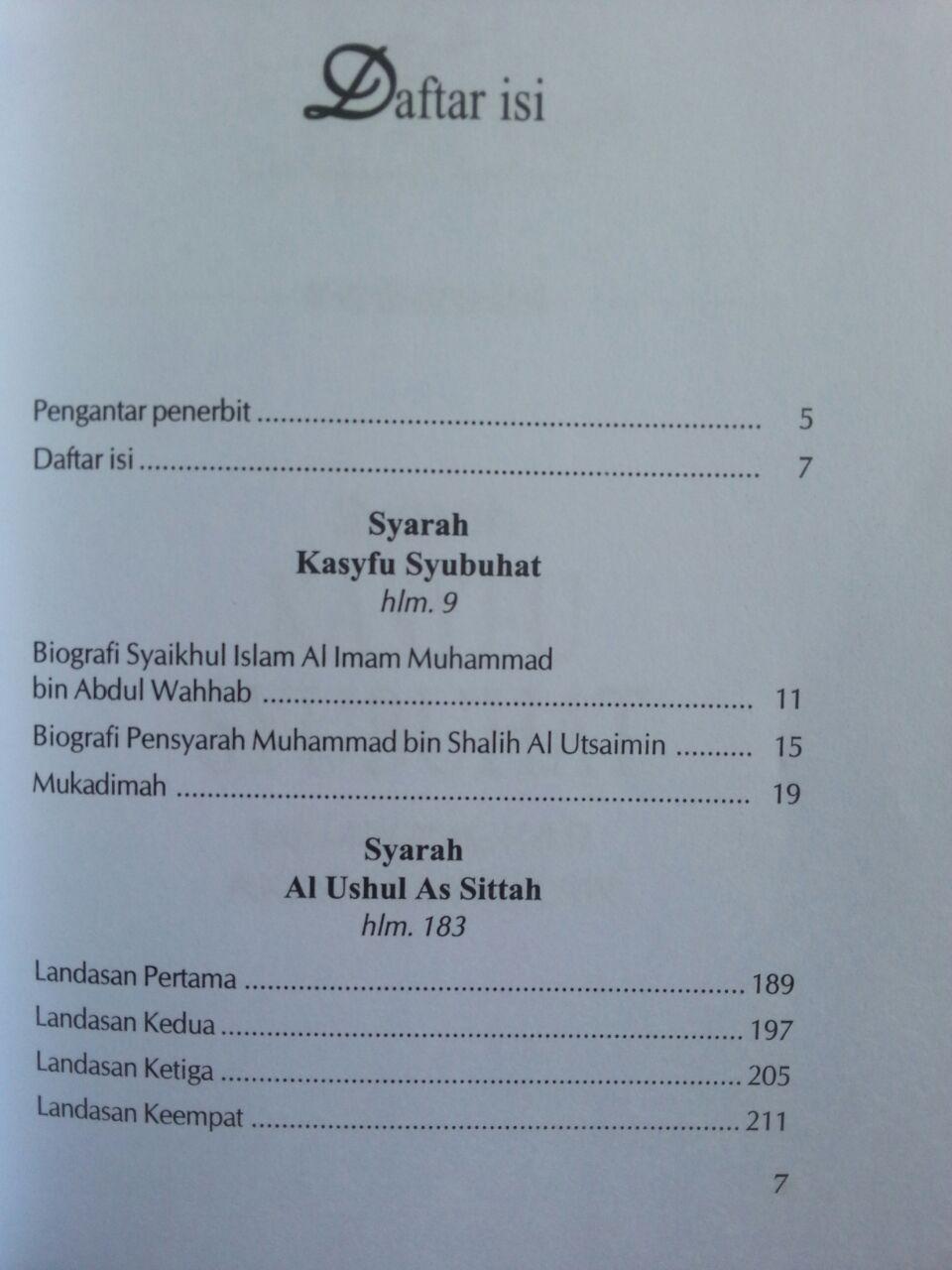 Buku Syarah Kasyfu Syubhat (Membongkar Akar Kesyirikan) isi 3