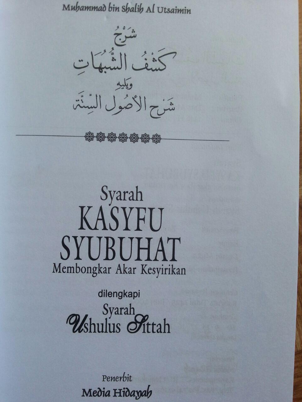 Buku Syarah Kasyfu Syubhat (Membongkar Akar Kesyirikan) isi