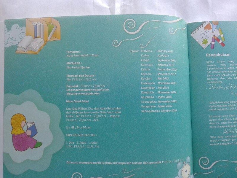 Buku Anak Doa-doa Pilihan dan Adab isi 2