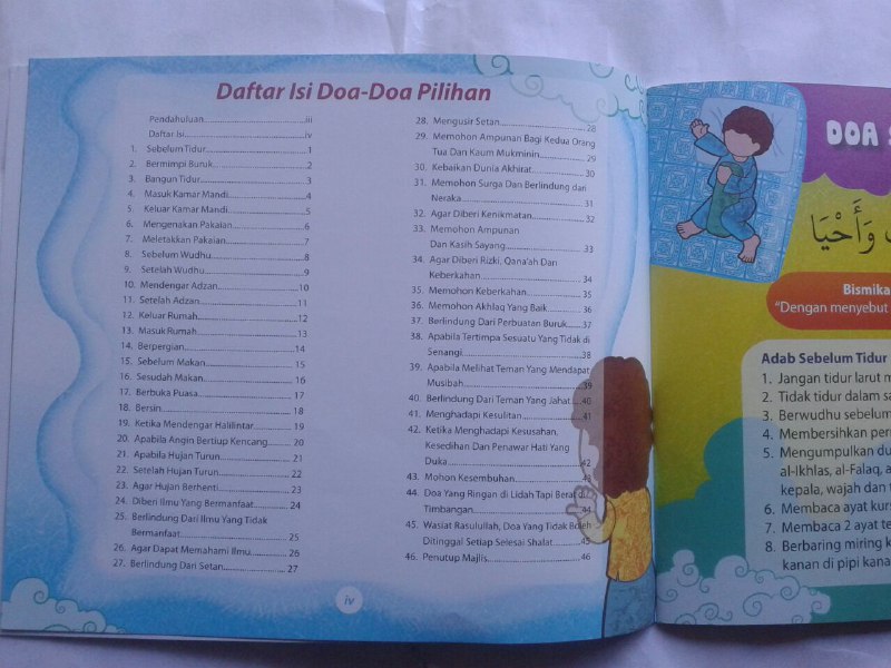 Buku Anak Doa-doa Pilihan dan Adab isi 3