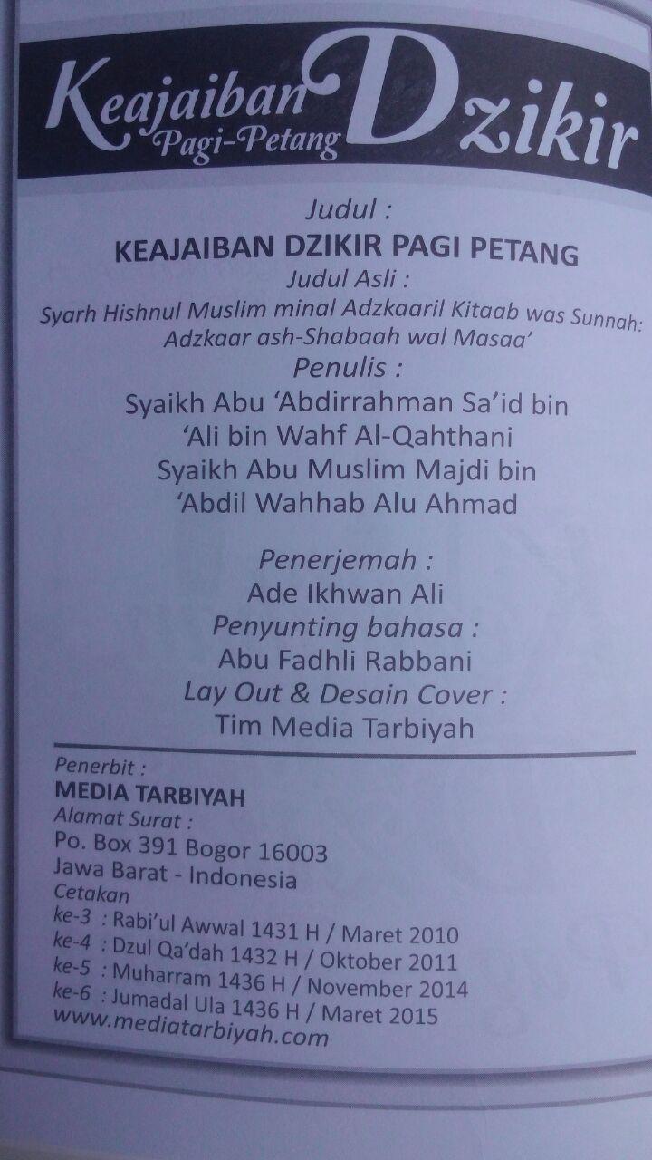 Buku Keajaiban Dzikir Pagi Petang 17,000 isi
