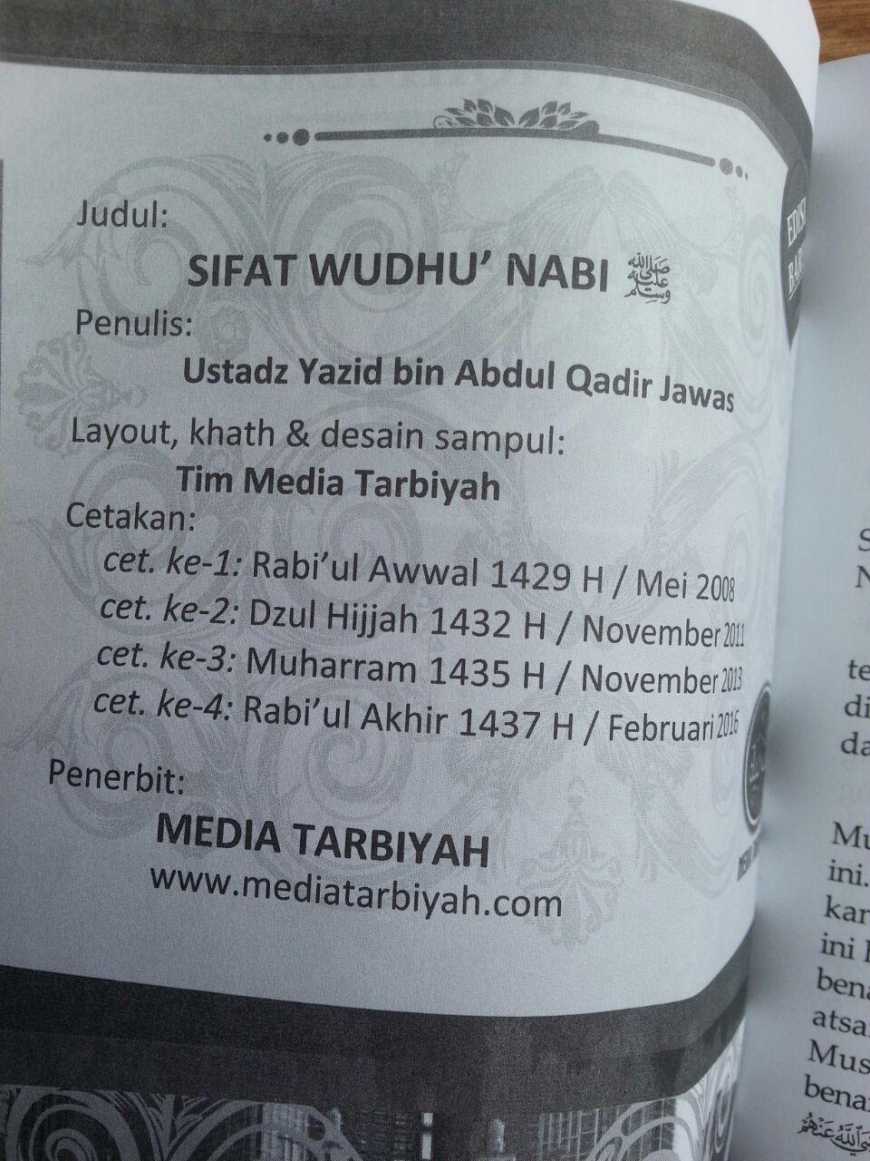Buku Sifat Wudhu Nabi isi 2