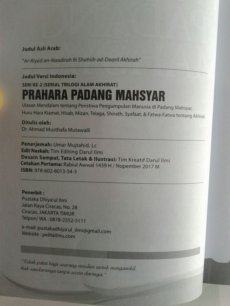 Buku Prahara Padang Mahsyar (Seri 2 Trilogi Alam Akhirat) isi 3