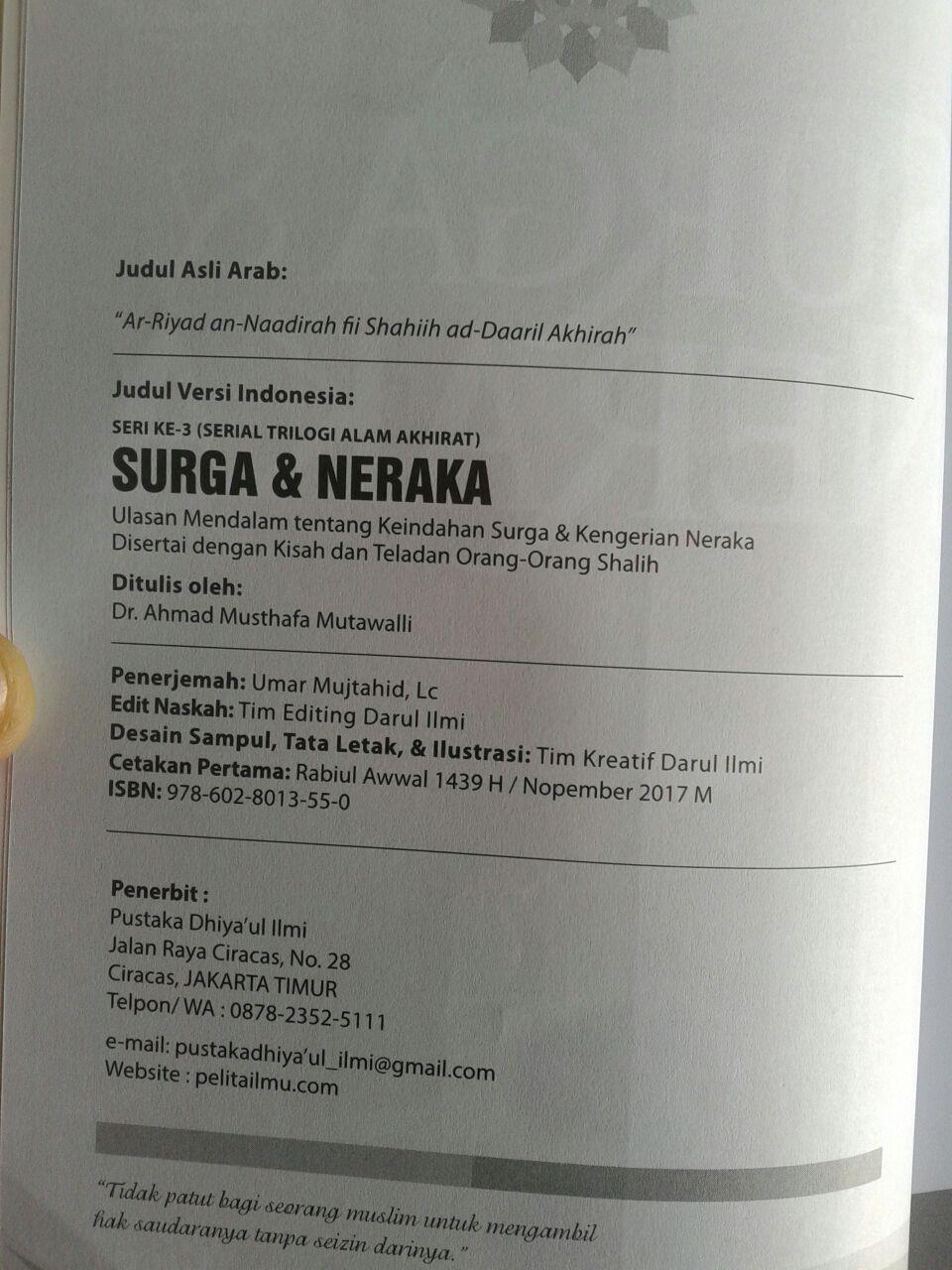 Buku Surga dan Neraka (Seri 3 Trilogi Alam Akhirat) isi