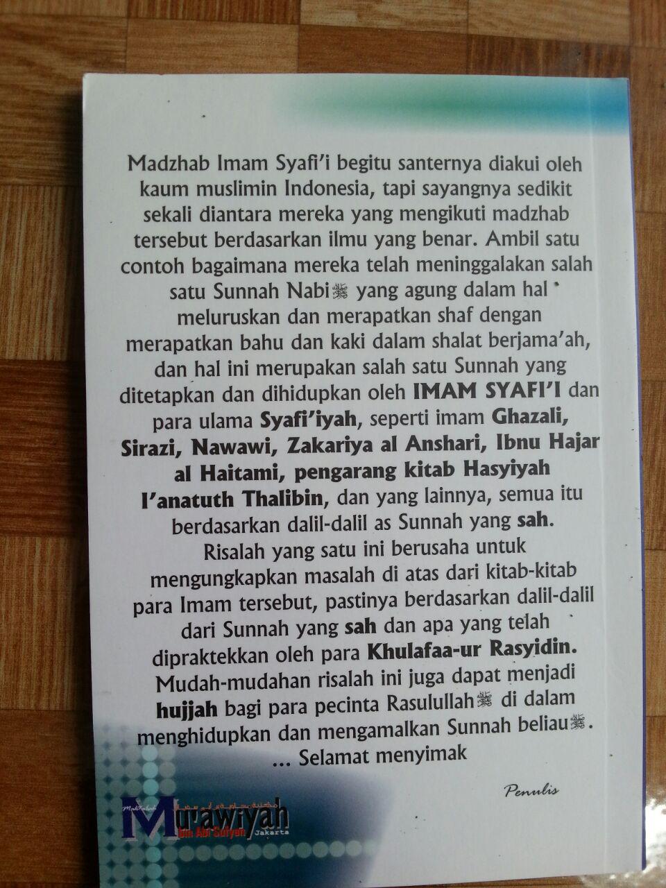 Buku Apa Kata Imam Syafii Tentang Meluruskan Merapatkan Shalat Berjamaah isi 3