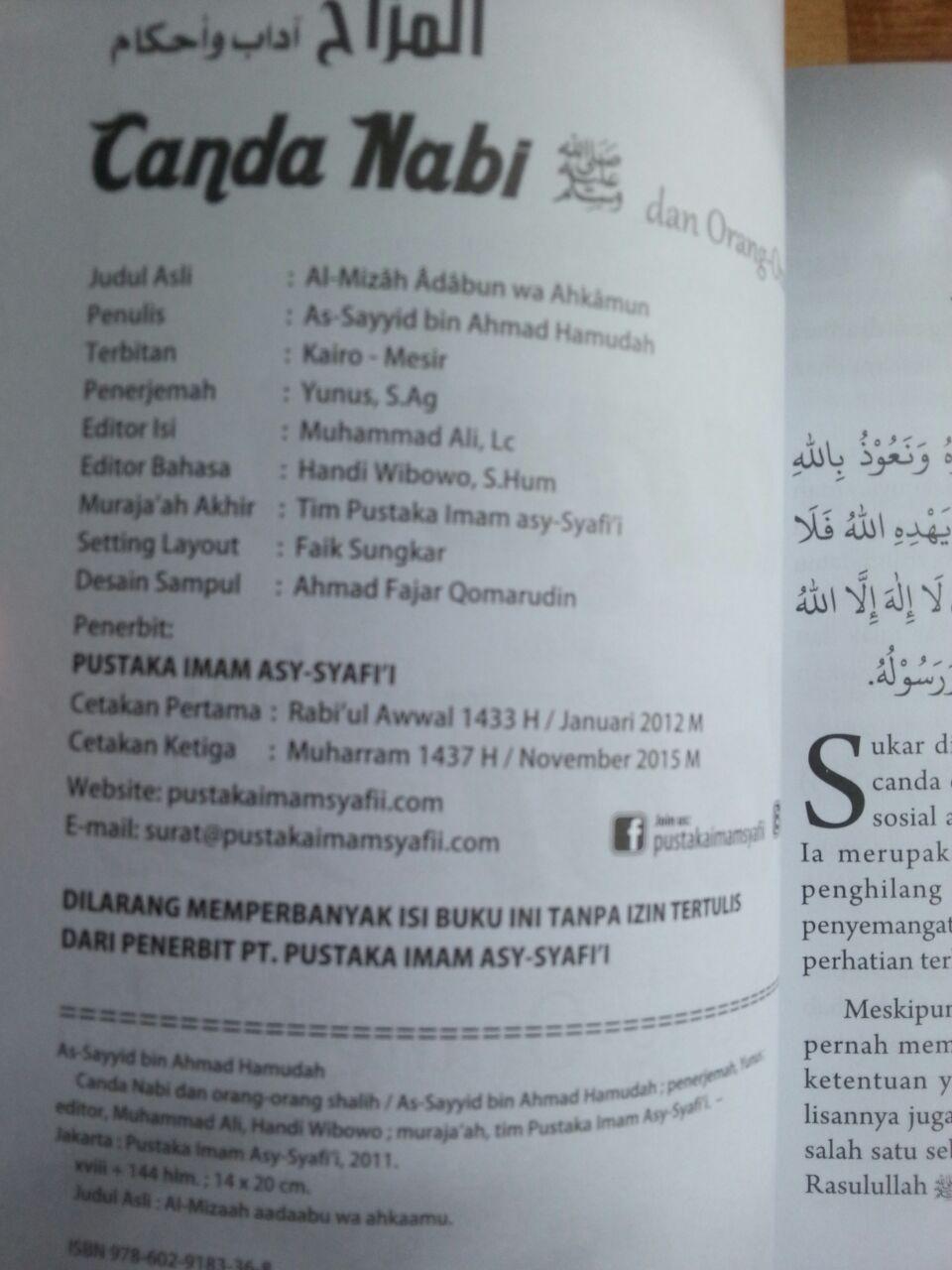 Buku Canda Nabi dan Orang-Orang Shalih isi