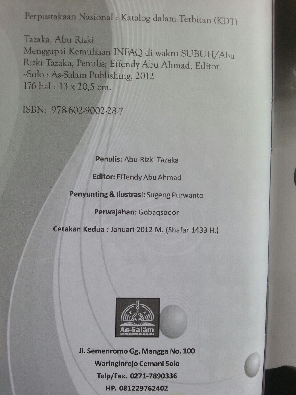 Buku Menggapai Kemuliaan Infak di Waktu Subuh isi 3