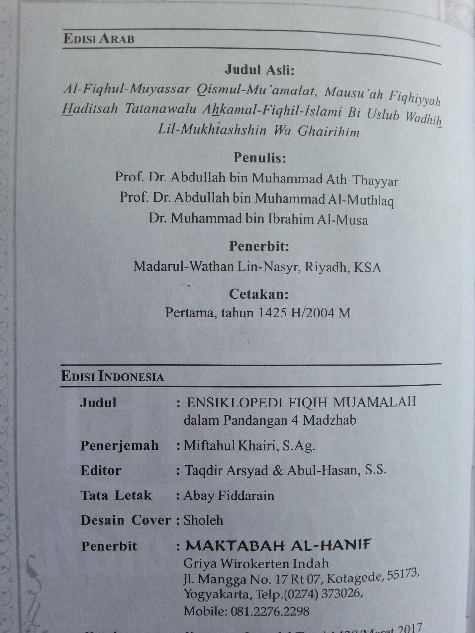 Buku Ensiklopedi Fiqih Muamalah Dalam Pandangan 4 Madzhab isi 2