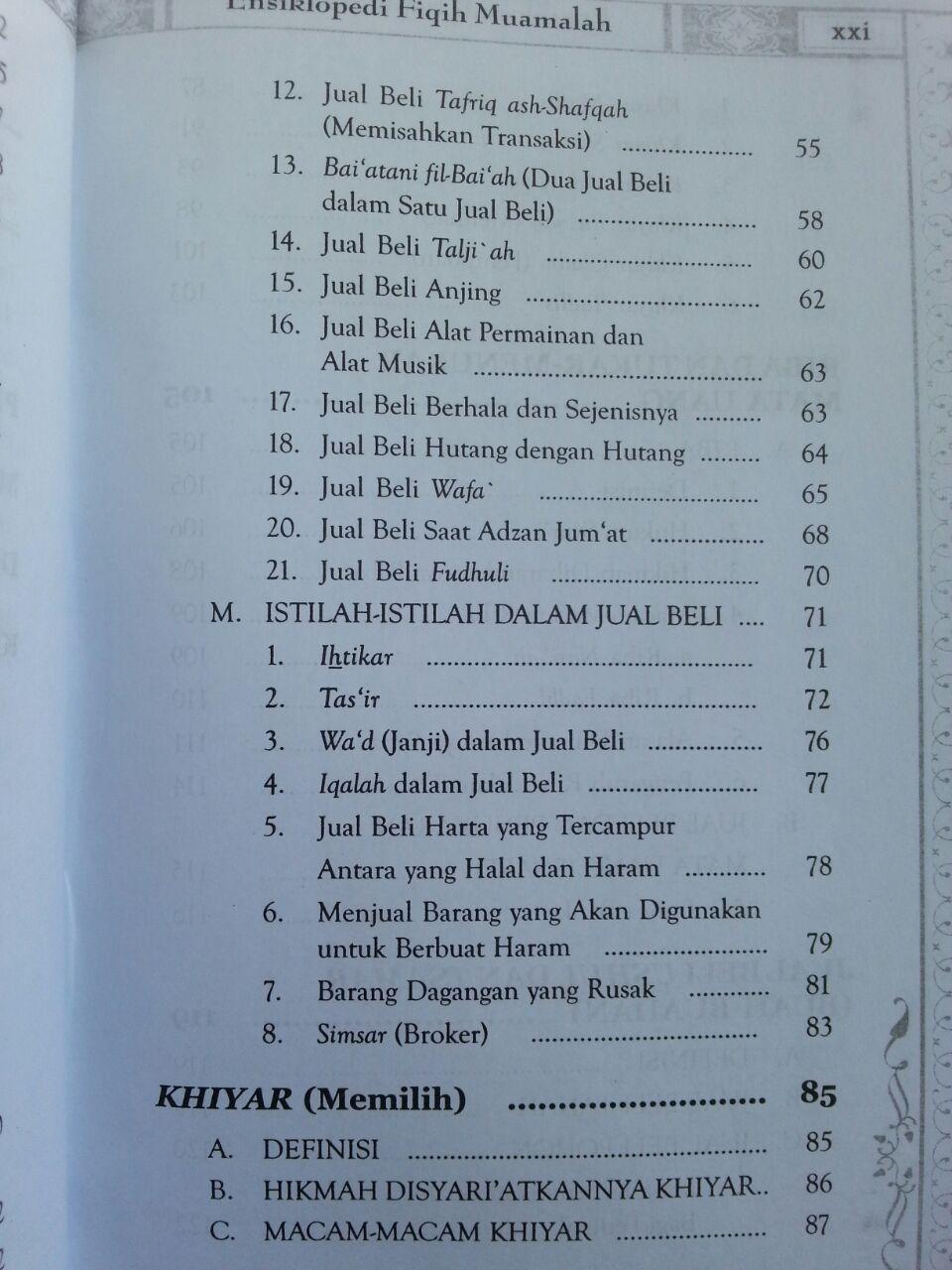Buku Ensiklopedi Fiqih Muamalah Dalam Pandangan 4 Madzhab isi