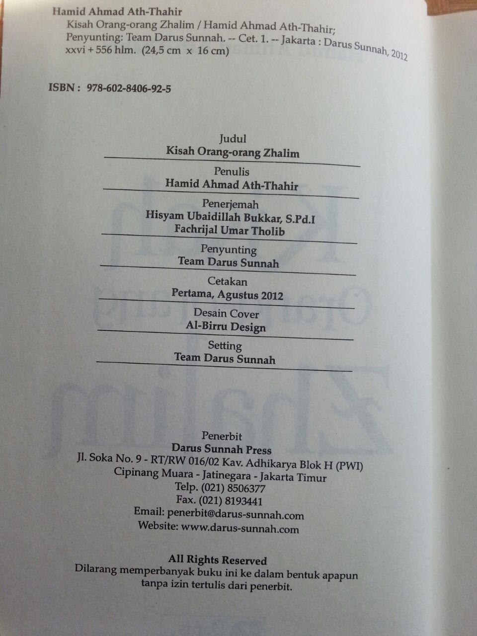 Buku Kisah Orang-Orang Zhalim isi 3