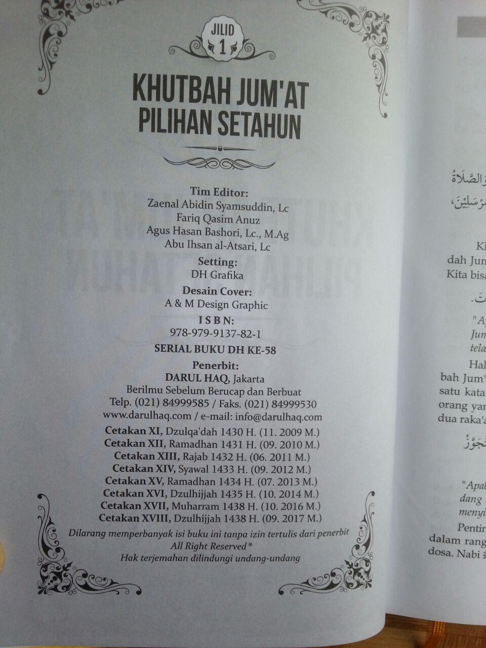 Buku Khutbah Jumat Pilihan Setahun 2 Jilid isi