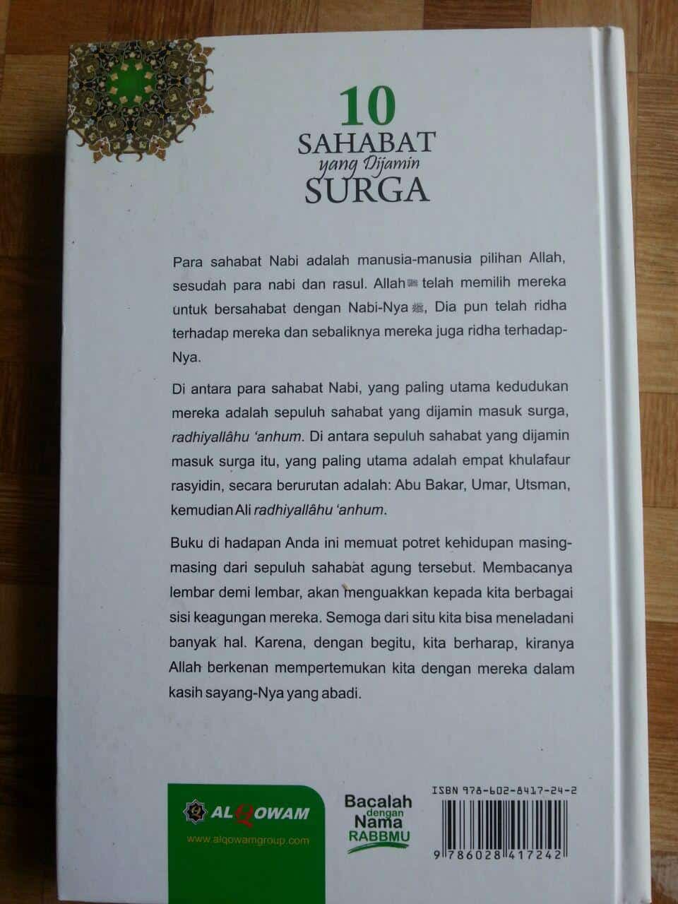 Buku 10 Sahabat Yang Dijamin Surga cover