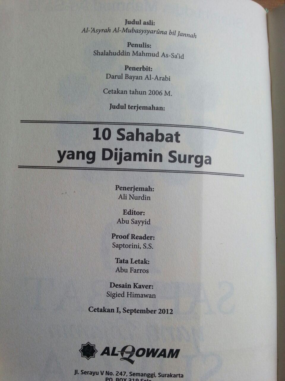 Buku 10 Sahabat Yang Dijamin Surga isi 3