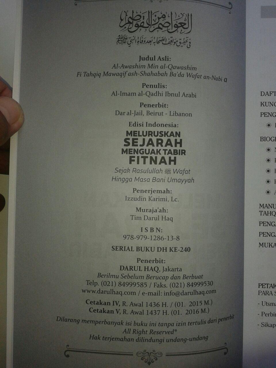 Buku Meluruskan Sejarah Menguak Tabir Fitnah isi 3