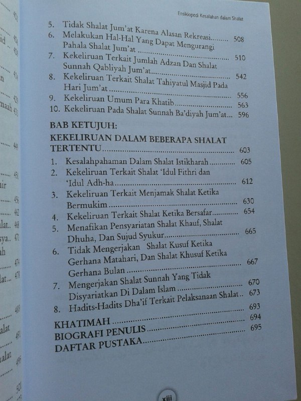 Buku Ensiklopedi Kesalahan Dalam Shalat Dilengkapi Foto Peraga isi