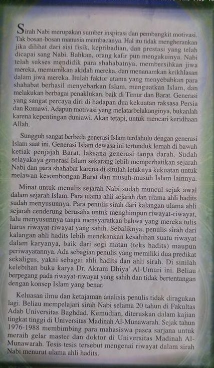 Buku Seleksi Sirah Nabawiyah Studi Kritis Terhadap Riwayat Cover 2