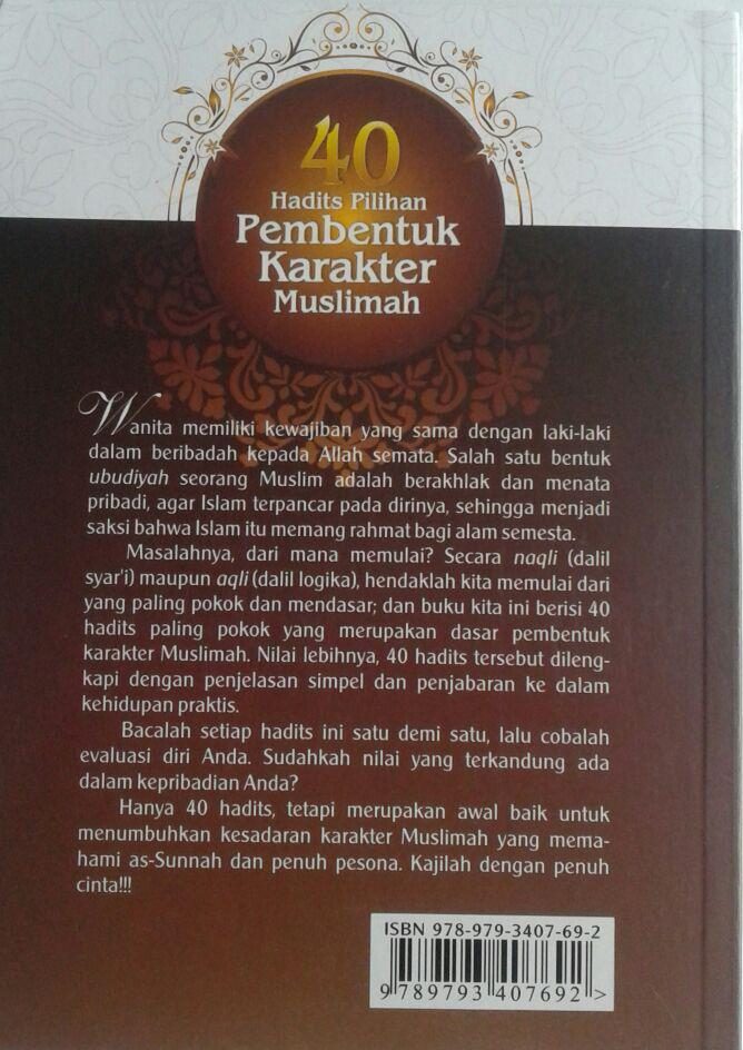 Buku 40 Hadits Pilihan Pembentuk Karakter Muslimah cover