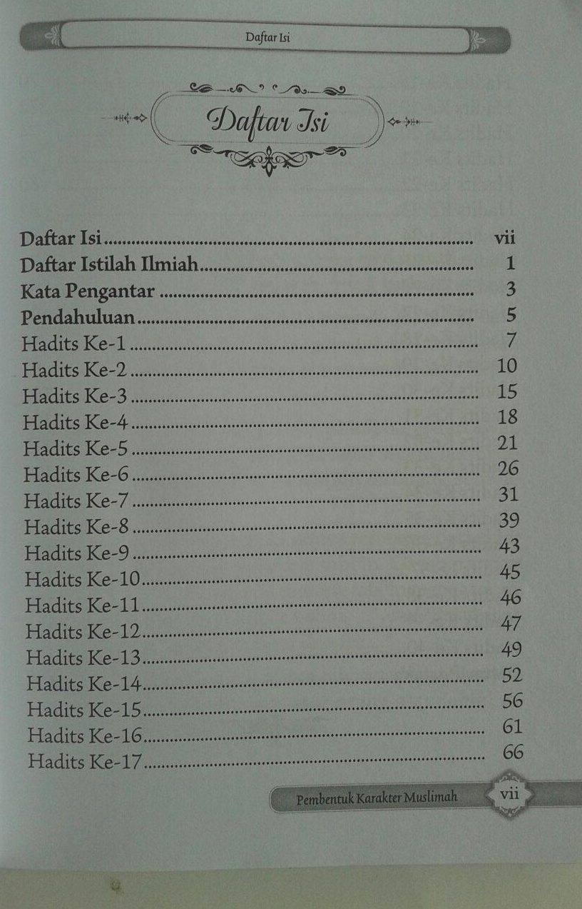 Buku 40 Hadits Pilihan Pembentuk Karakter Muslimah isi 3
