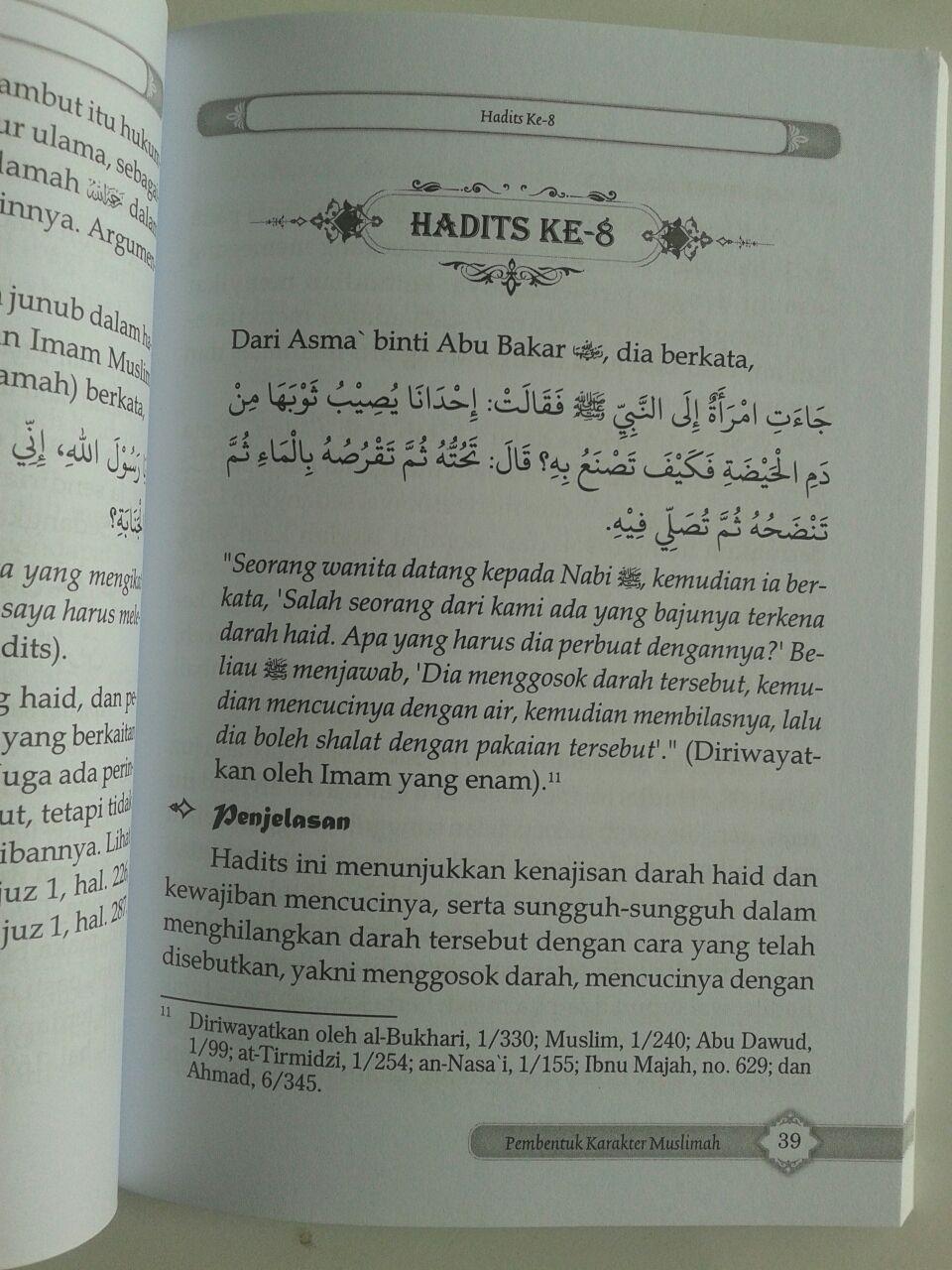 Buku 40 Hadits Pilihan Pembentuk Karakter Muslimah isi