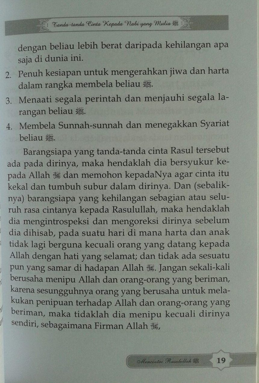 Buku Mencintai Rasulullah Sebagaimana Para Sahabat Mencintai Beliau isi