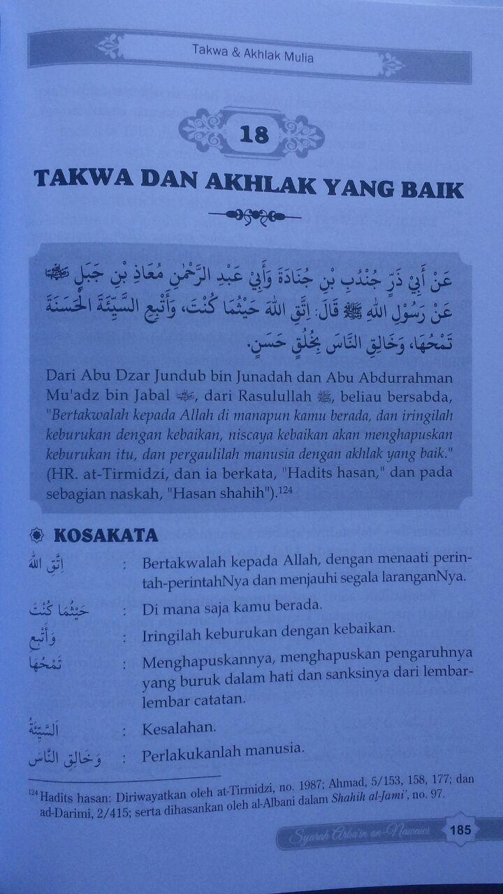 Buku Syarah Arbain An-Nawawi isi 4