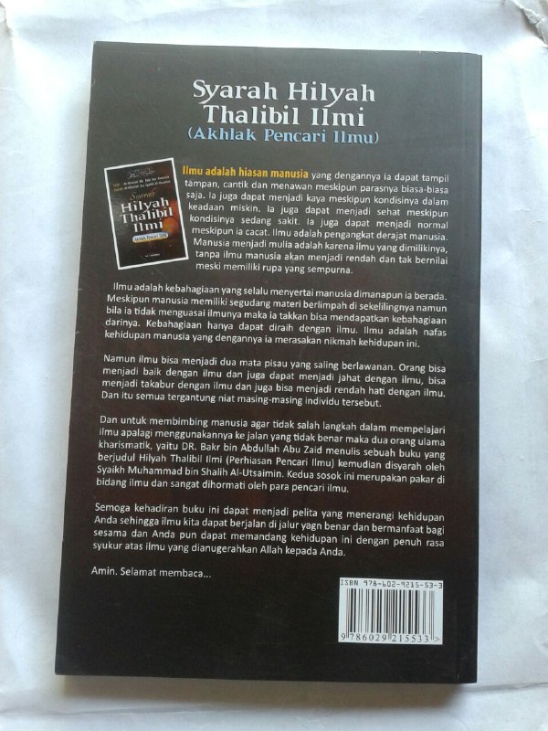 Buku Syarah Hilyah Thalibil Ilmi Akhlak Penuntut Ilmu cover 2