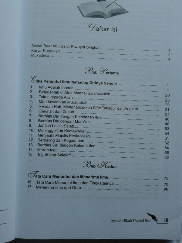 Buku Syarah Hilyah Thalibil Ilmi Akhlak Penuntut Ilmu isi 2