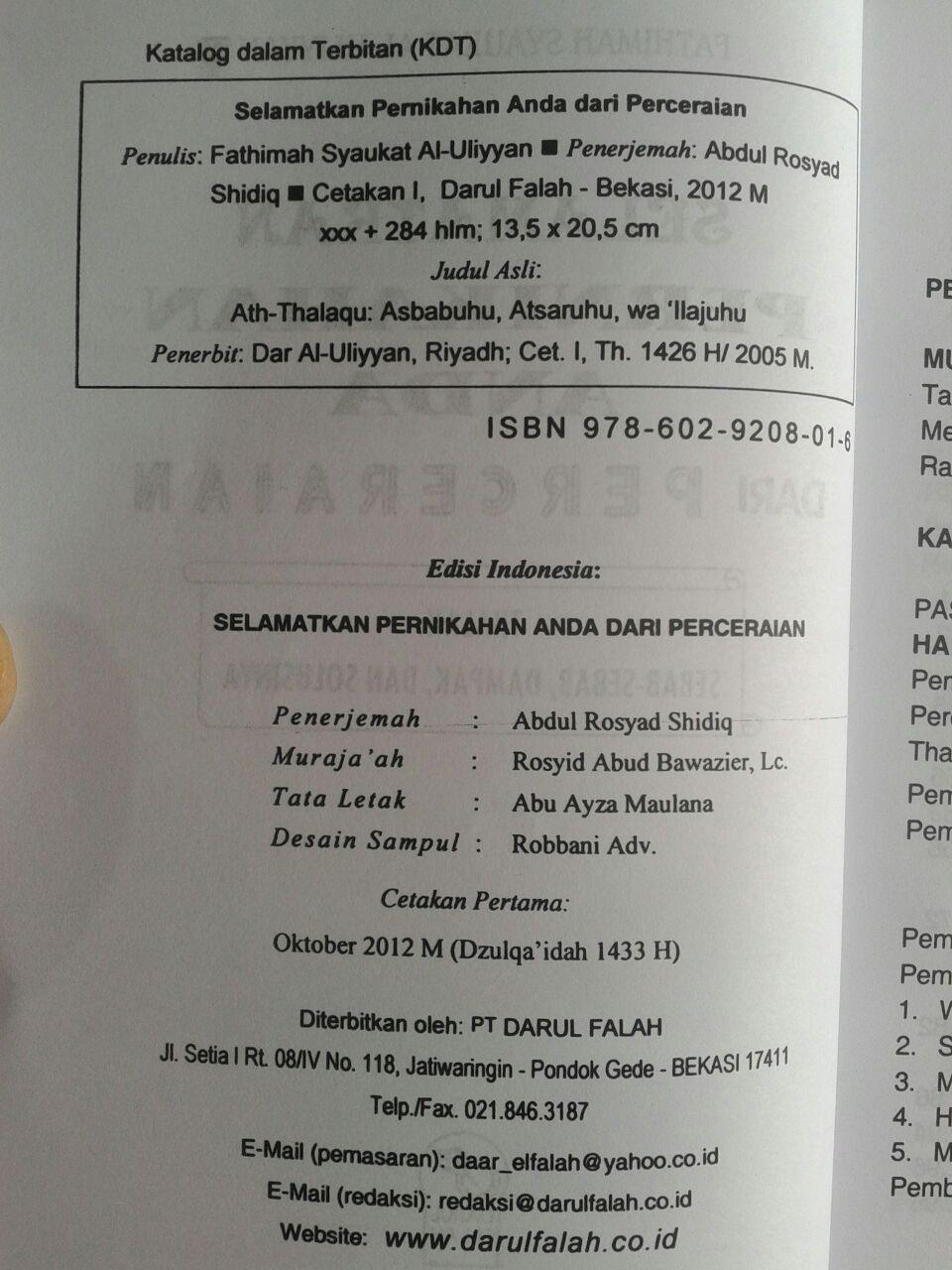Buku Selamatkan Pernikahan Anda Dari Perceraian isi 3