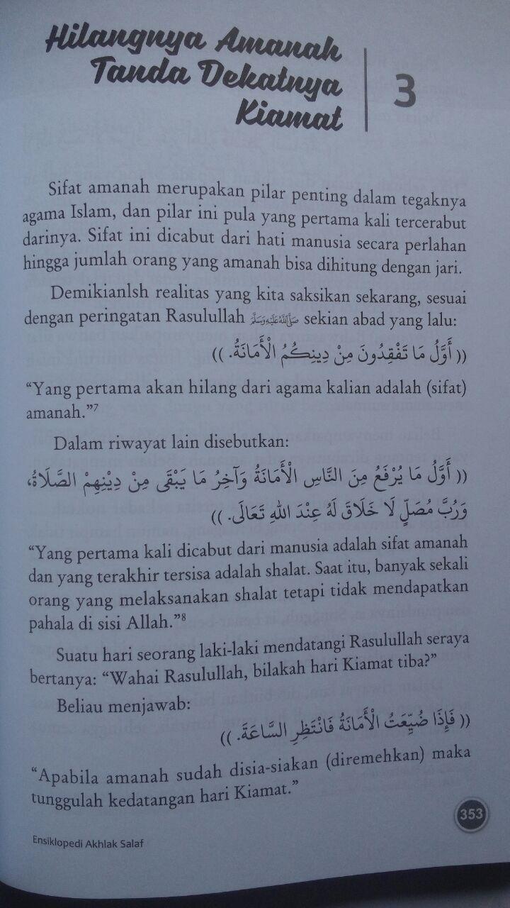 Buku Ensiklopedi Akhlak Salaf Plus 13 Cara Mencapai Akhlak Mulia isi