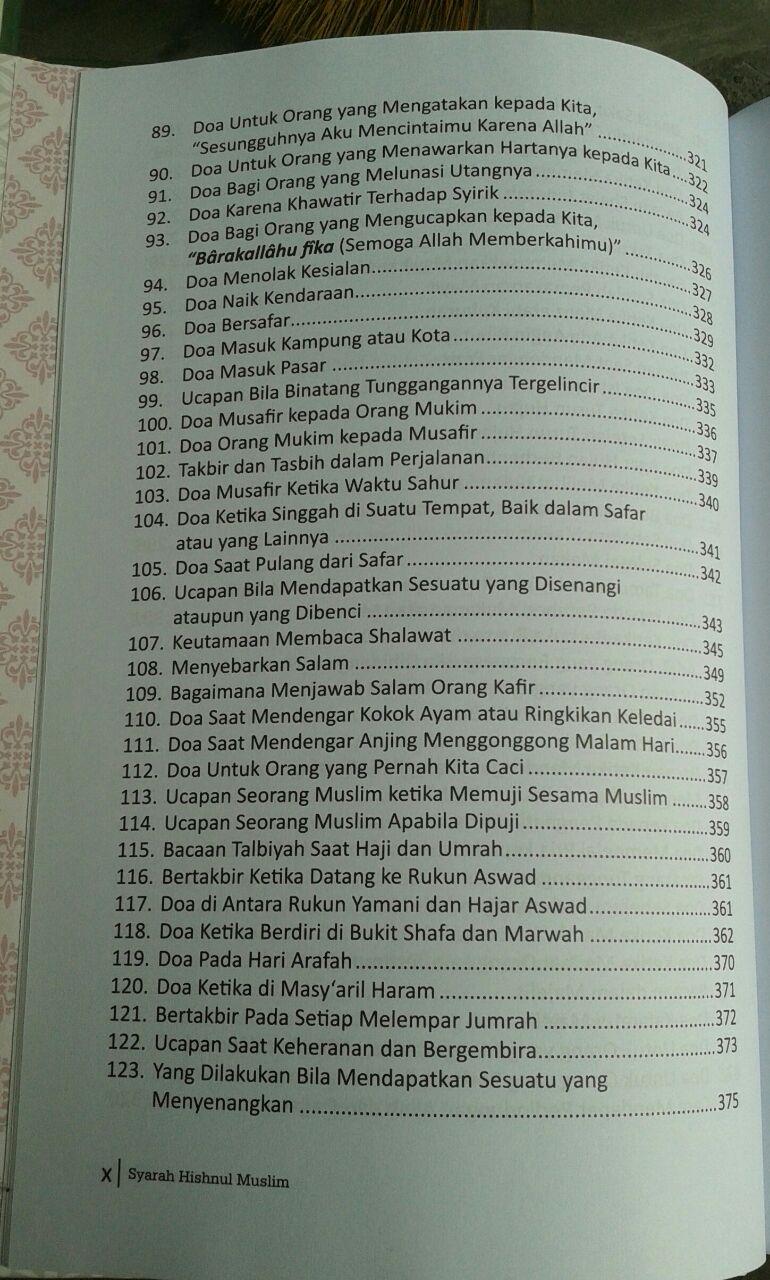 Buku Syarah Hishnul Muslim Penjelasan Dzikir Dan Doa isi 3