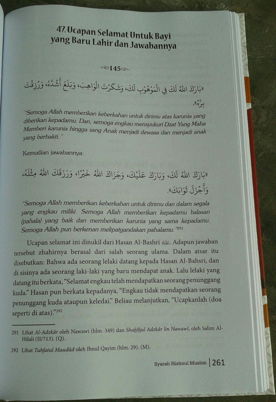 Buku Syarah Hishnul Muslim Penjelasan Dzikir Dan Doa isi 5