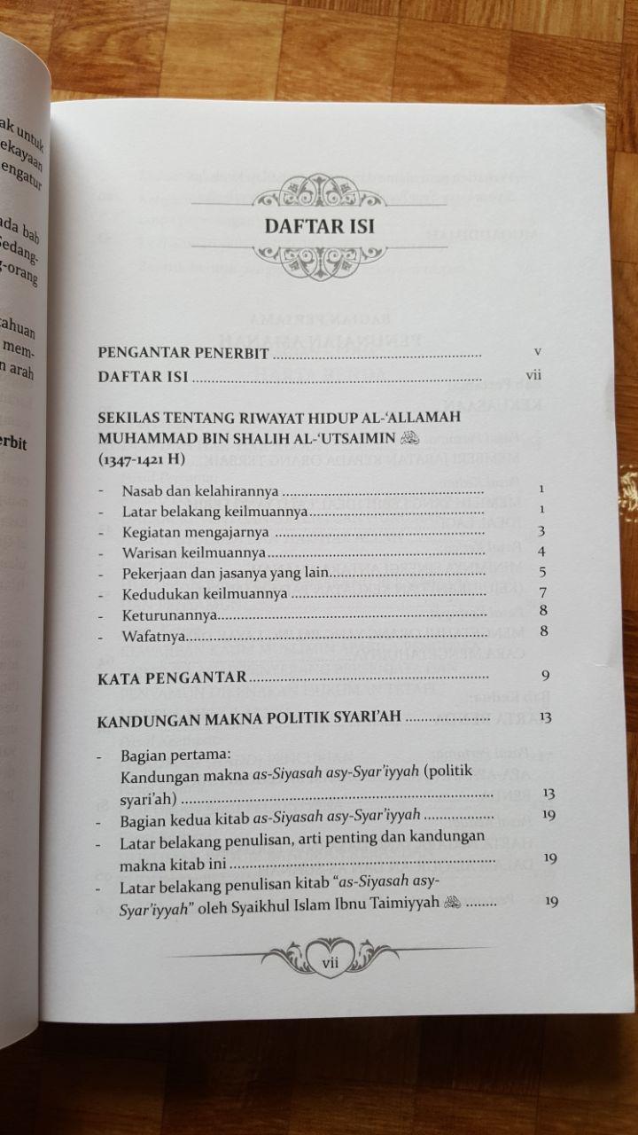 Buku Politik Islam Ta'liq Siyasah Syar'iyyah Ibnu Taimiyyah isi