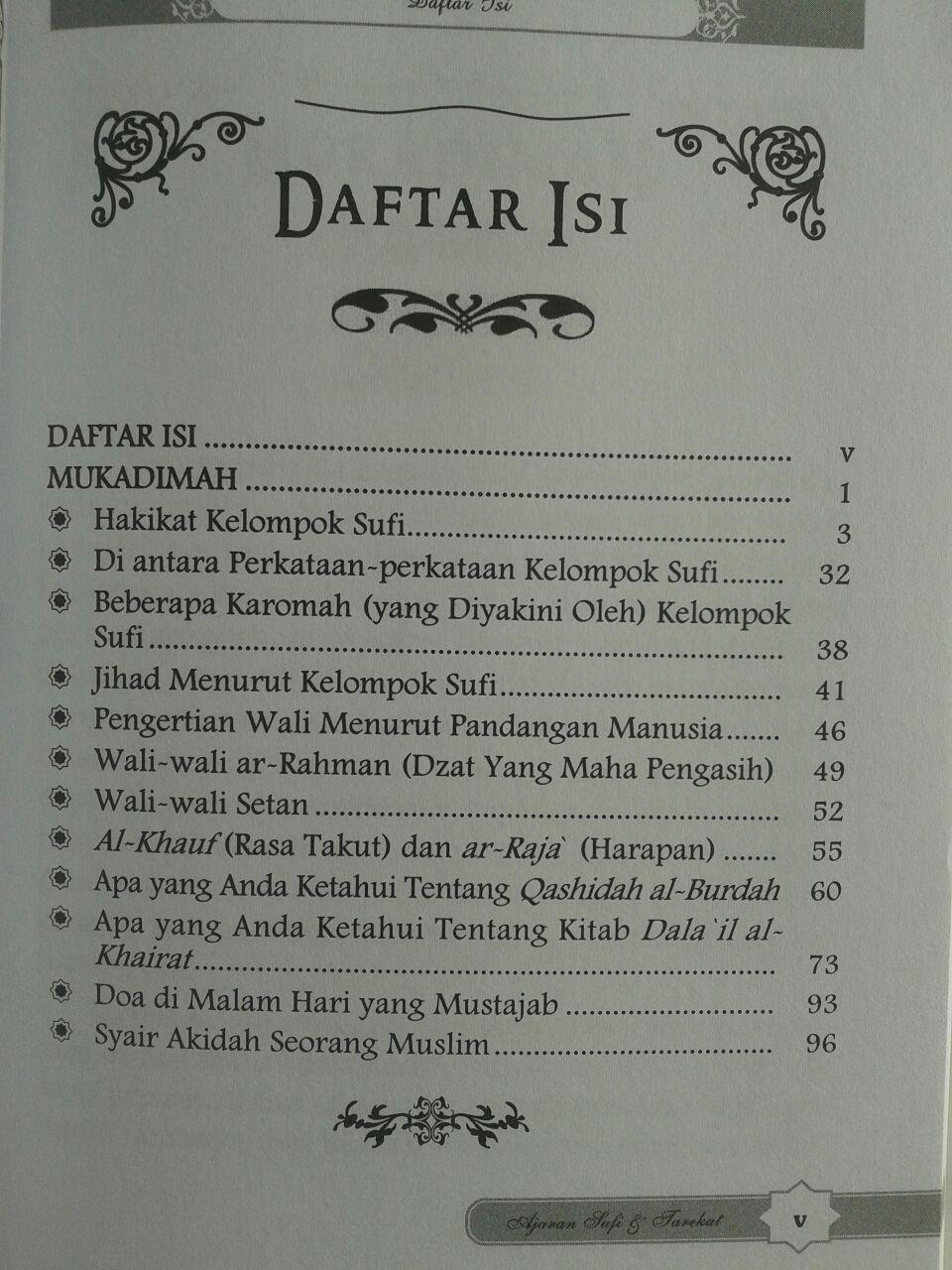 Buku Ajaran Sufi Dan Tarekat Dalam Timbangan Al-Quran Dan As-Sunnah isi 2