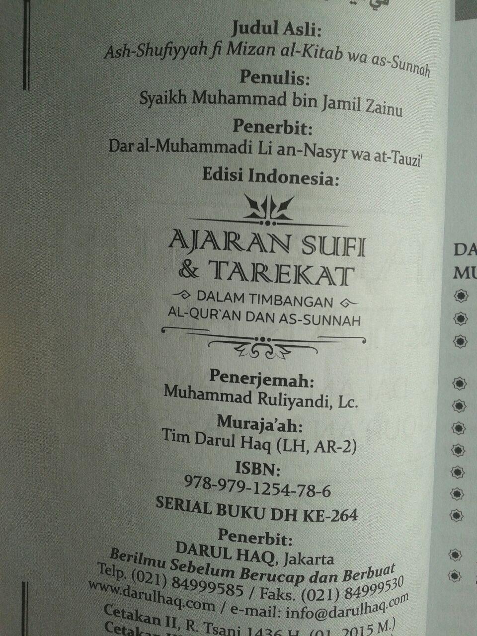 Buku Ajaran Sufi Dan Tarekat Dalam Timbangan Al-Quran Dan As-Sunnah isi 3