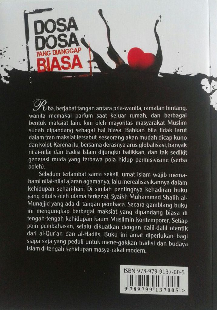 Buku Dosa-Dosa Yang Di Anggap Biasa cover