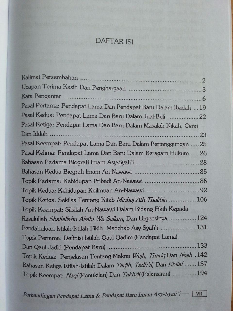 Buku Perbandingan Pendapat Lama Dan Pendapat Baru Imam Asy-Syafi'i isi 3