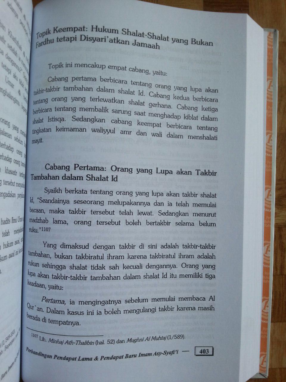 Buku Perbandingan Pendapat Lama Dan Pendapat Baru Imam Asy-Syafi'i isi 4