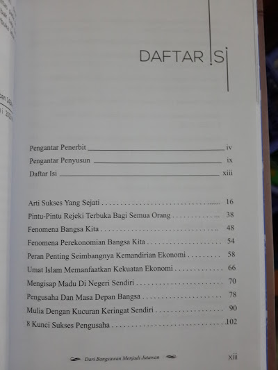 Buku Dari Bangsawan Menjadi Jutawan Daftar Isi