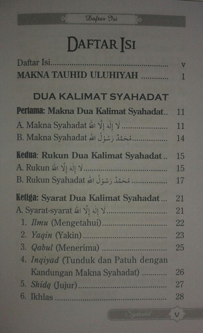 Buku Saku Penjelasan Mendasar Dua Kalimat Syahadat isi 2