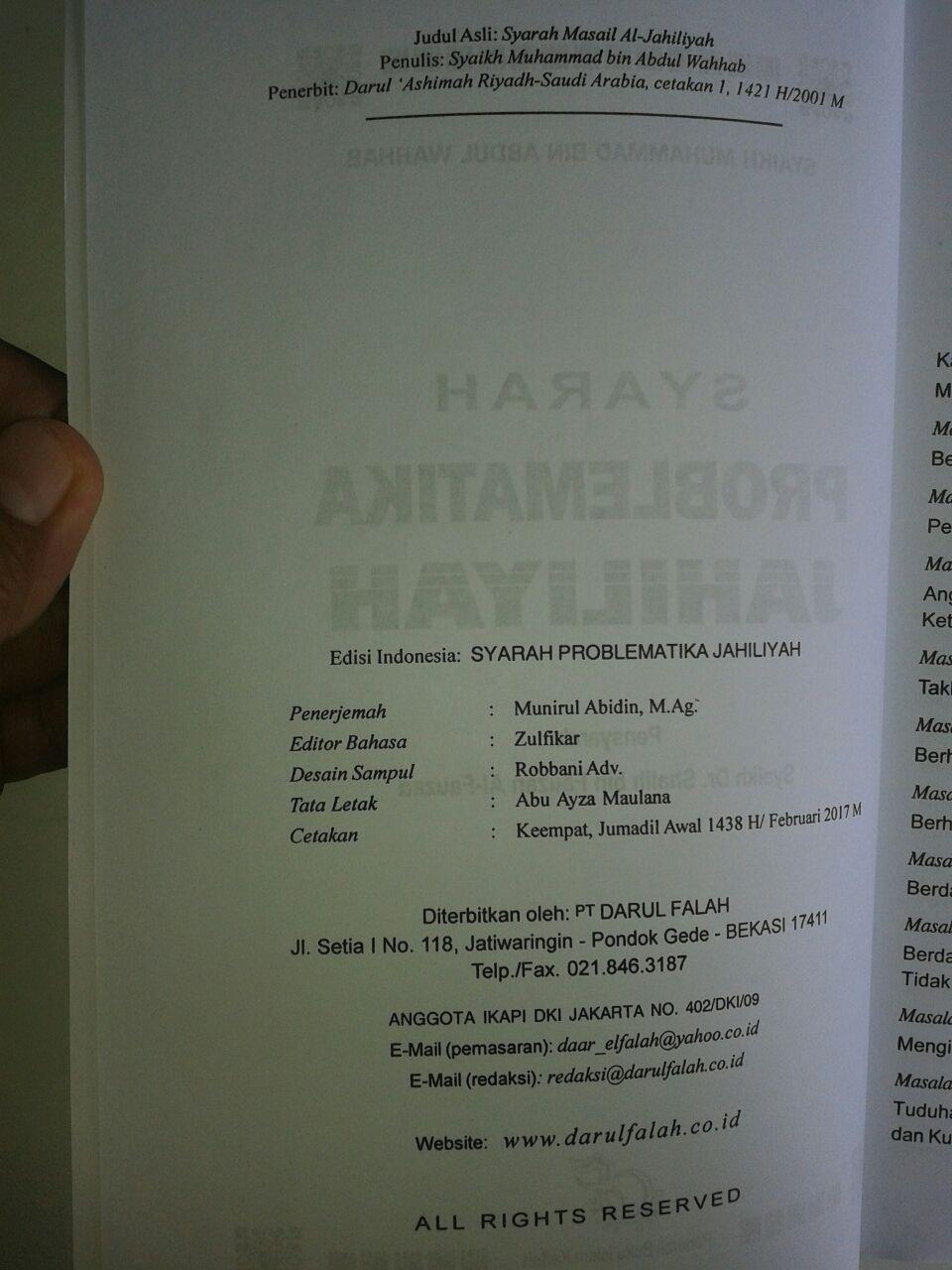 Buku Syarah Problematika Jahiliyah isi 3